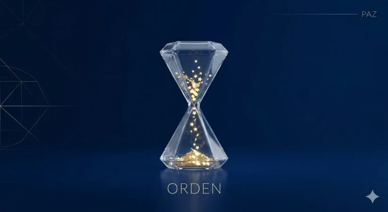 Un reloj de arena geométrico y moderno de cristal transparente