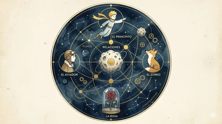 l Principito, el Zorro, el Aviador y la Rosa